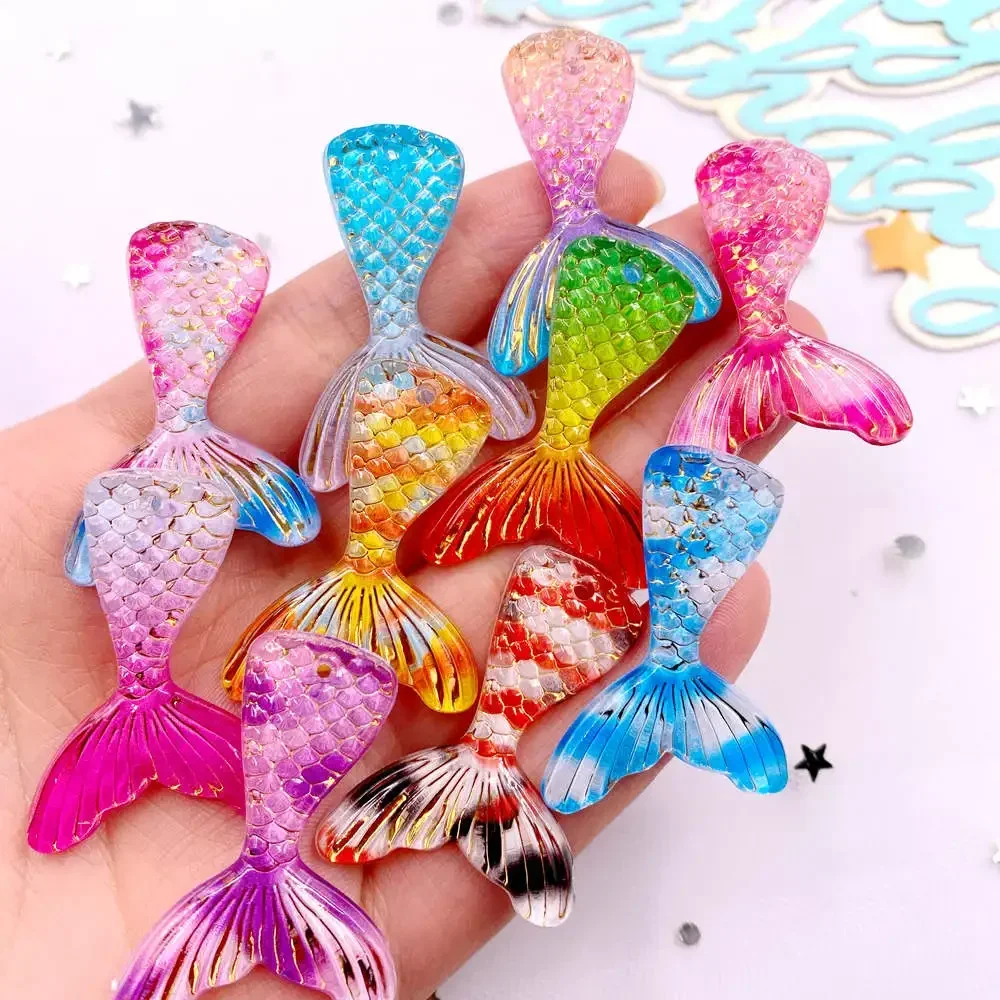 Paradise Jewelry & Watches Llc Miami Photos - 10pcs Glitter Colorful Resin Mermaid Tail