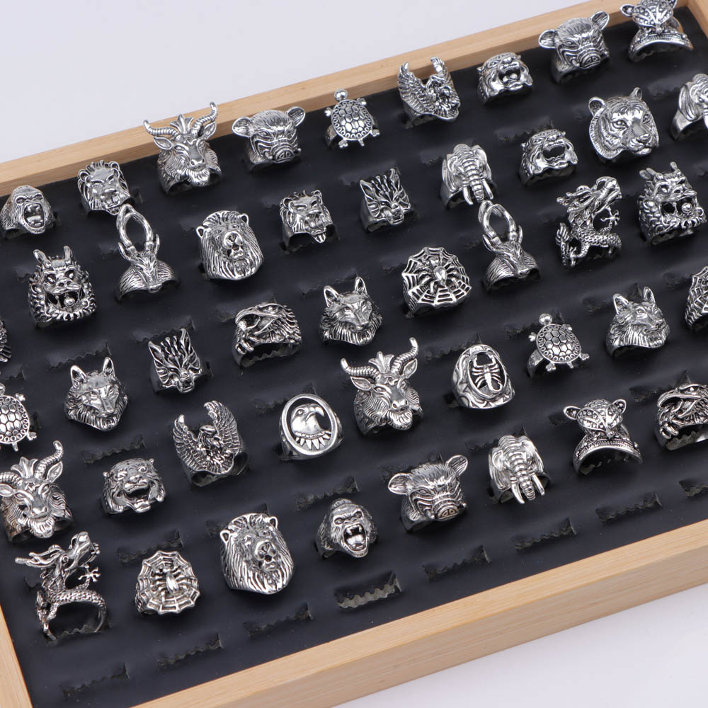 Gothic Skull Ring - 10/20/30/50Pcs/Lot Fashion Punk Rock Skull Snake