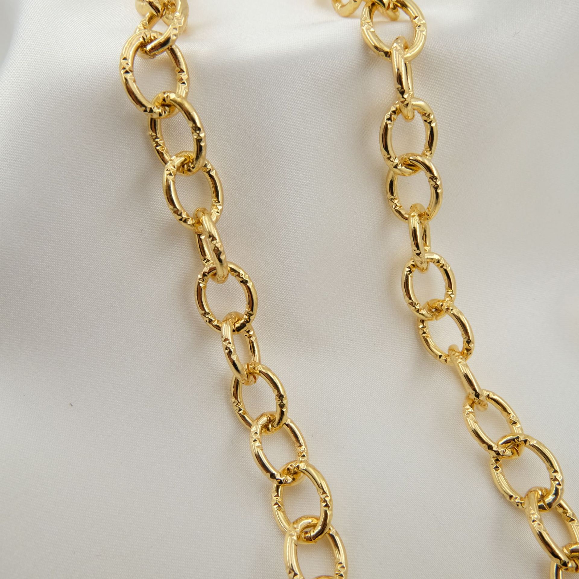 Hip Hop Chain Necklace - WT-BC199 18K Gold Plated Copper Cool