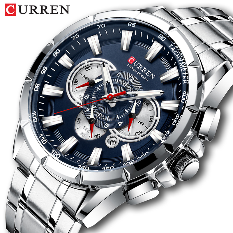 Jewelry Inspired Watches - CURREN Wrist Watch Men Waterproof Chronograph