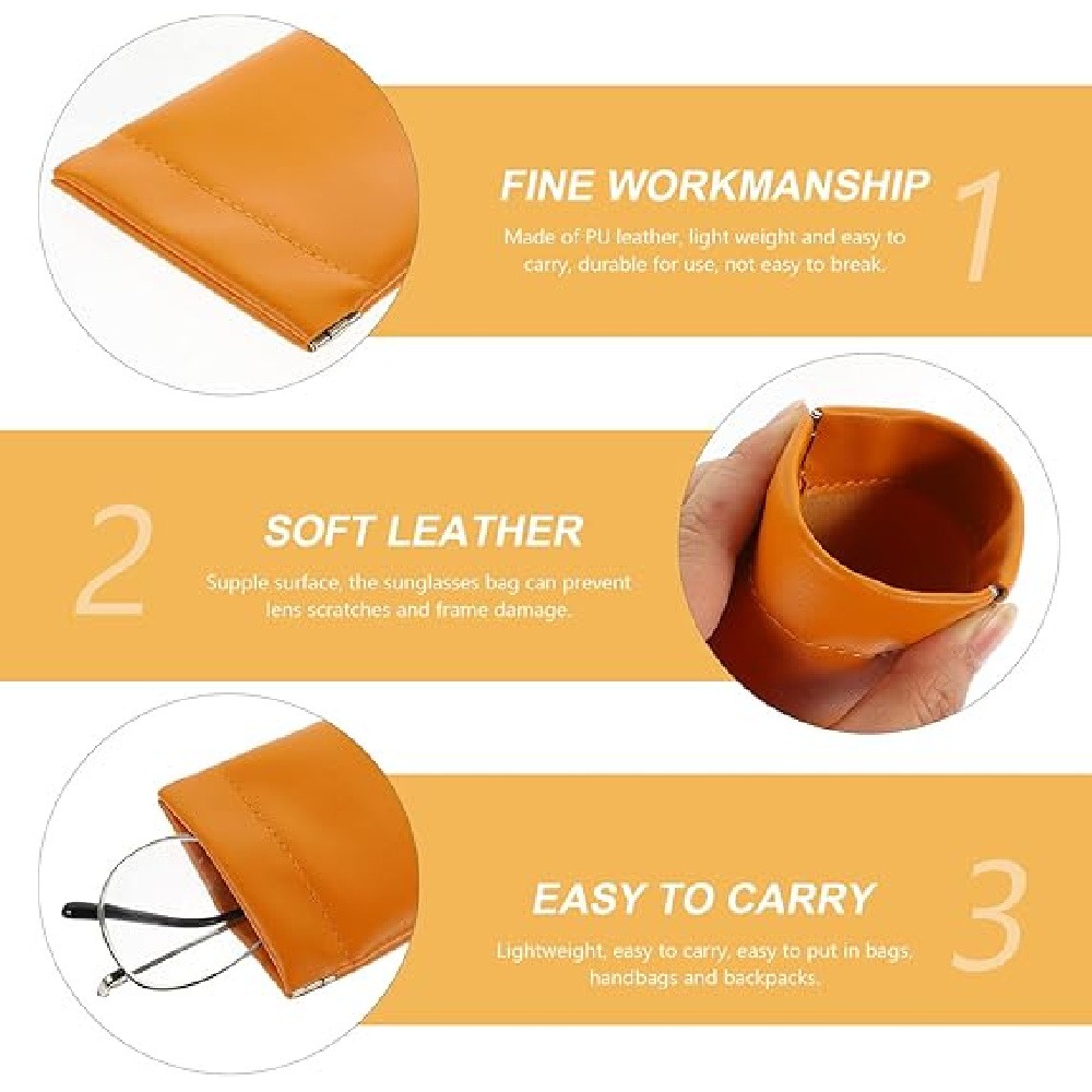 Jewelry Eyewear Watches & Accessories - 3 Pack PU Leather Storage Pouch,