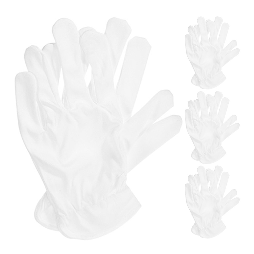Jewelry And Watches Exhibition - 4Pairs Microfiber Anti Static Gloves for