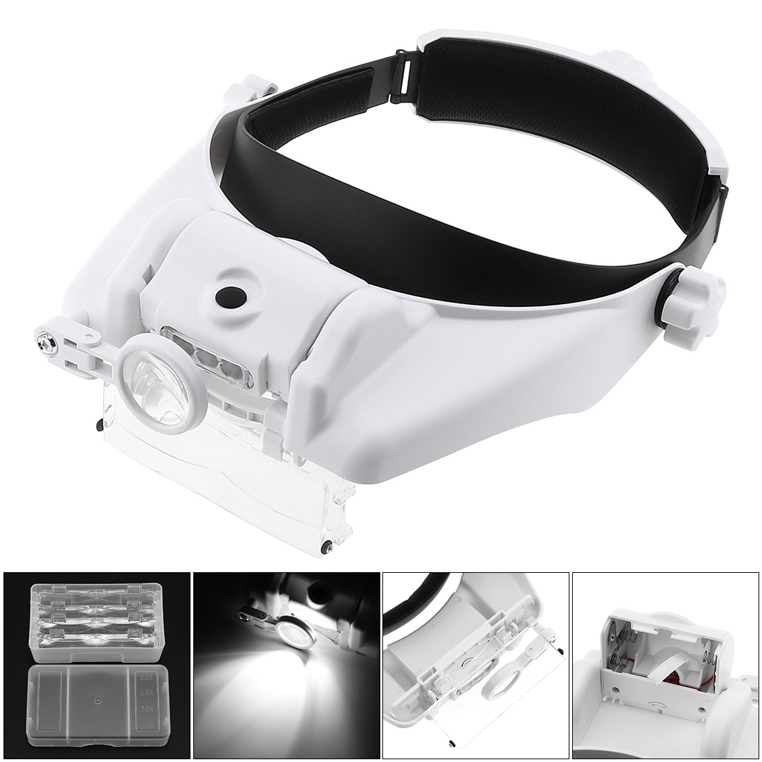 Jewelry Eyewear Watches & Accessories - Adjustable Headband Eyeglass Magnifier Magnifying Glass