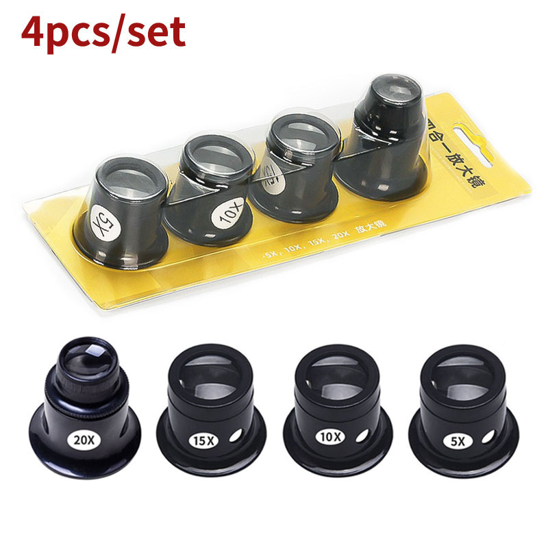 Jewelry Eyewear Watches & Accessories - 4pcs/set Monocular Magnifying Glass Watch Repair