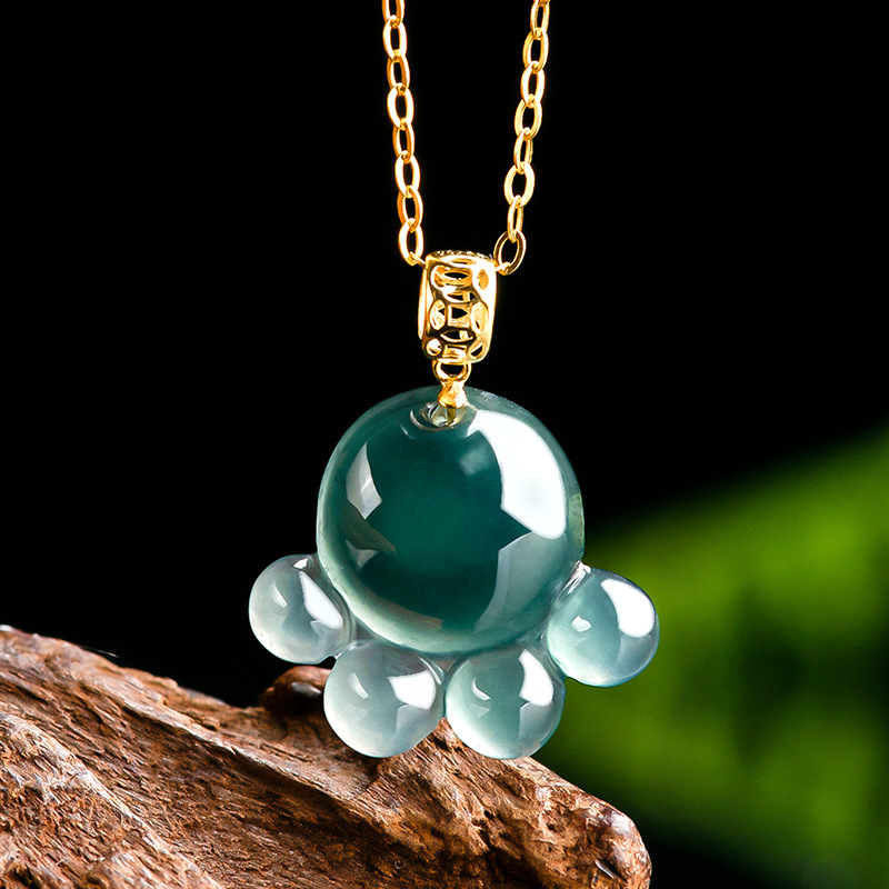 Jewelry & Watches Company - Natural Real Emerald Blue Water Jade