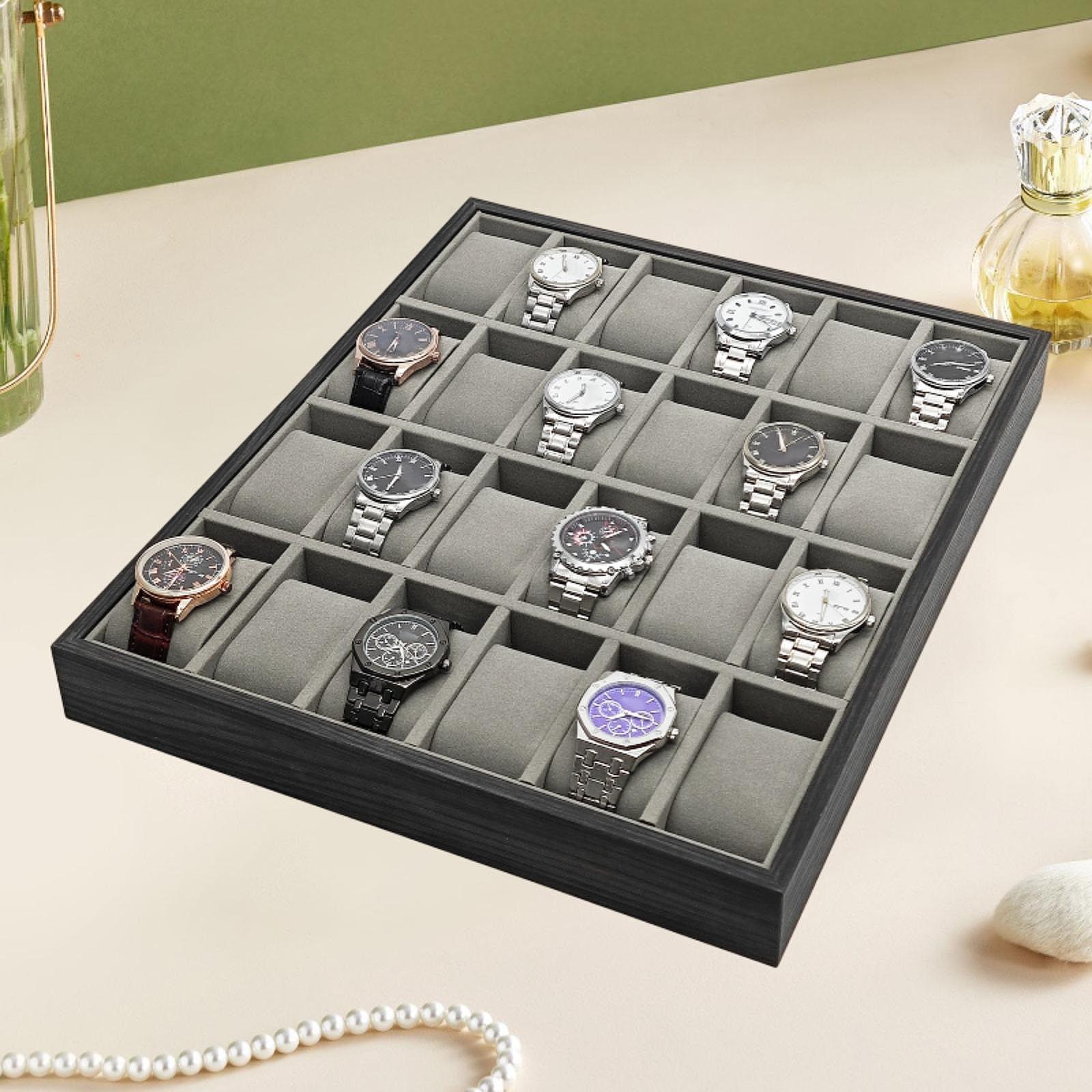 24 Slot Wooden Watch Storage T - огляд і ціна Jewelry And Watches Exhibition
