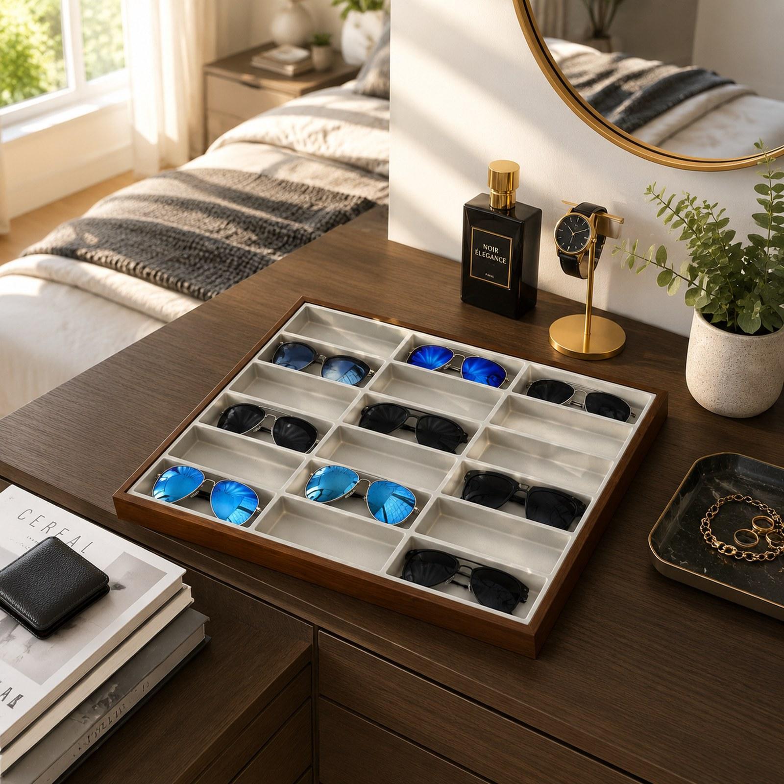 Eyeglass Organizer Box 18 Comp - огляд і ціна Jewelry Eyewear Watches & Accessories