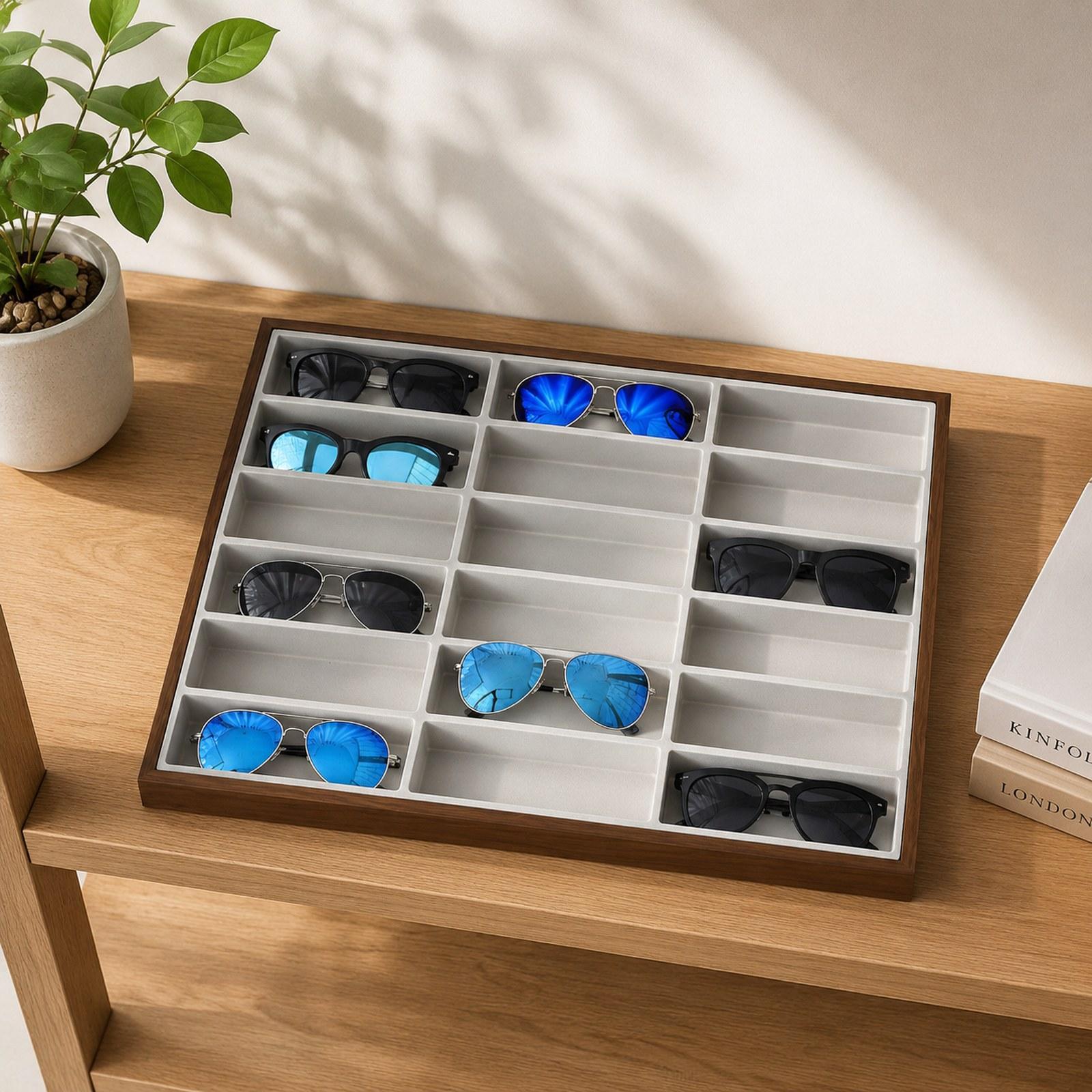 Eyeglass Organizer Box 18 Comp - огляд і ціна Jewelry Eyewear Watches & Accessories