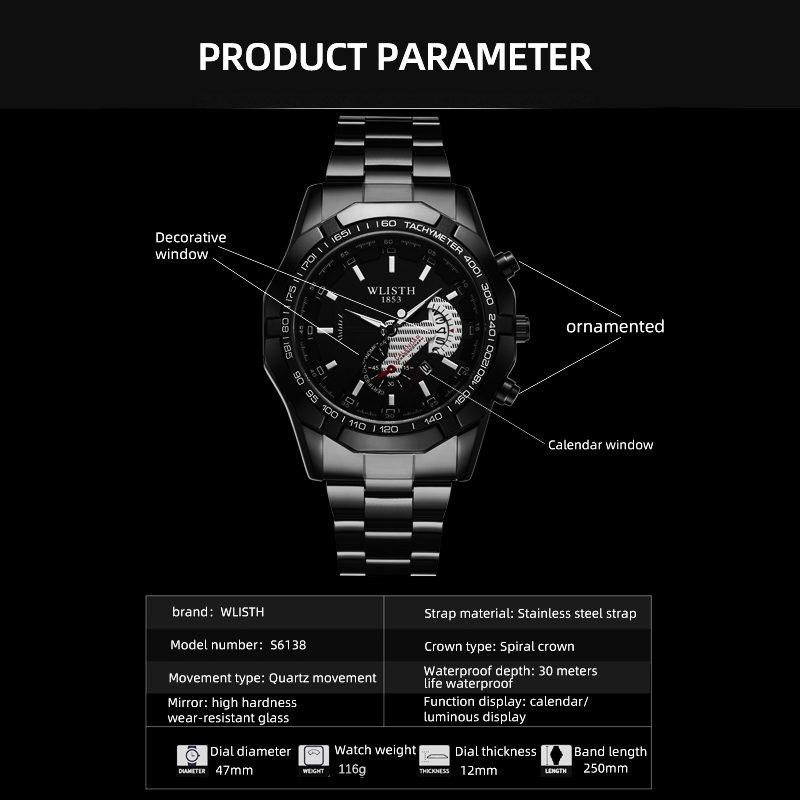 Luxury Brand Man Watch Waterpr - огляд і ціна Jewelry Inspired Watches