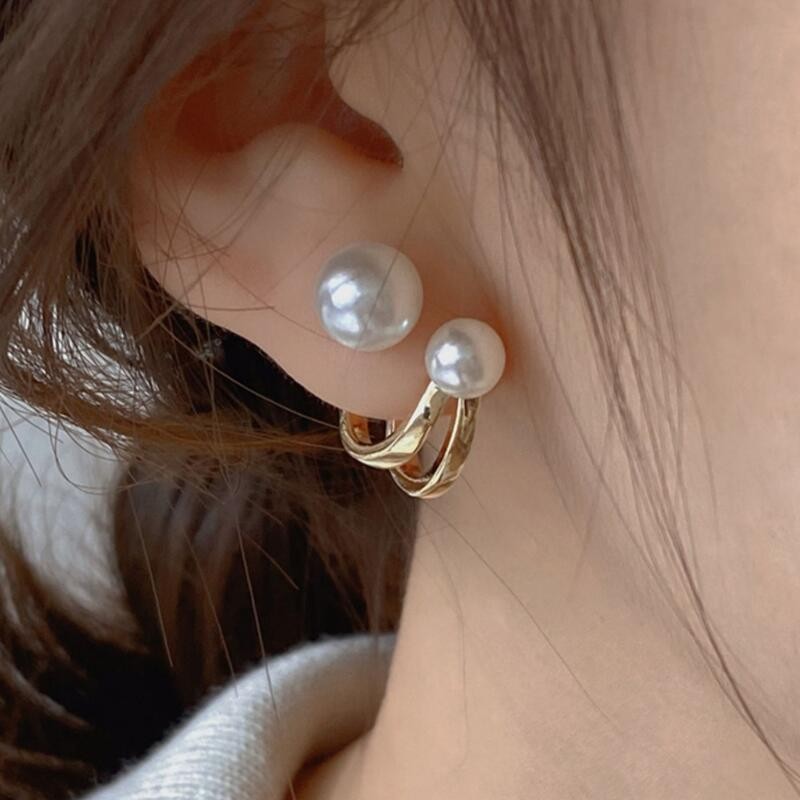 925 Silver Needle Korean Fashi - огляд і ціна Pearl Stud Earrings