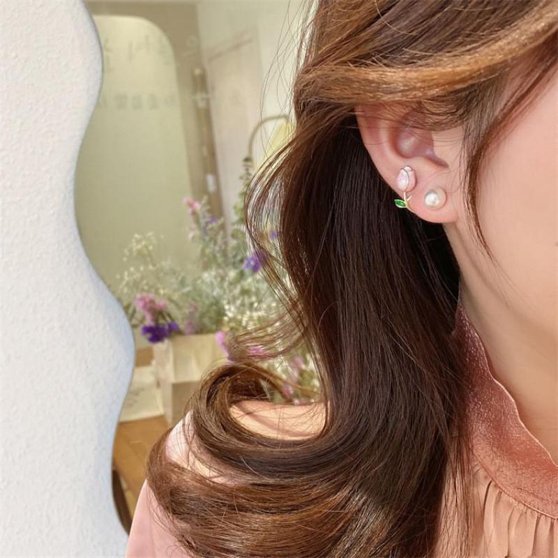 925 Silver Needle Korean Fashi - огляд і ціна Pearl Stud Earrings
