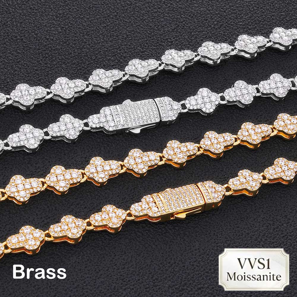 Nuoya Brass/925 VVS1 Moissanit - огляд і ціна Hip Hop Chain Necklace