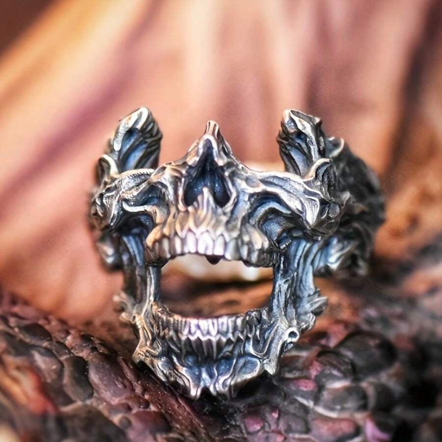 Vintage Gothic Death Skull Mas - огляд і ціна Gothic Skull Ring