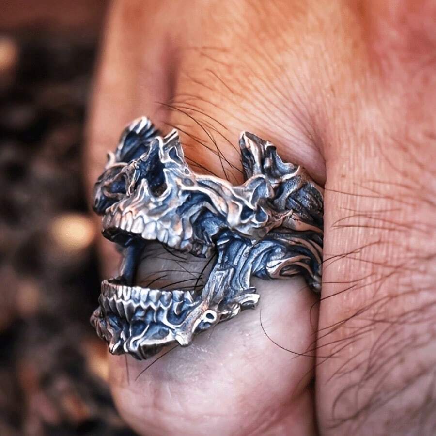 Vintage Gothic Death Skull Mas - огляд і ціна Gothic Skull Ring
