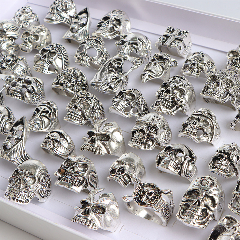 Wholesale Bulk 20pcs/ Lot Mens - огляд і ціна Gothic Skull Ring