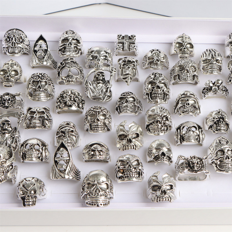 Wholesale Bulk 20pcs/ Lot Mens - огляд і ціна Gothic Skull Ring