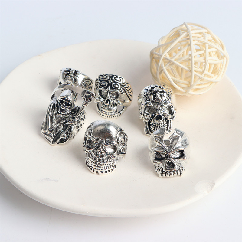 Wholesale Bulk 20pcs/ Lot Mens - огляд і ціна Gothic Skull Ring