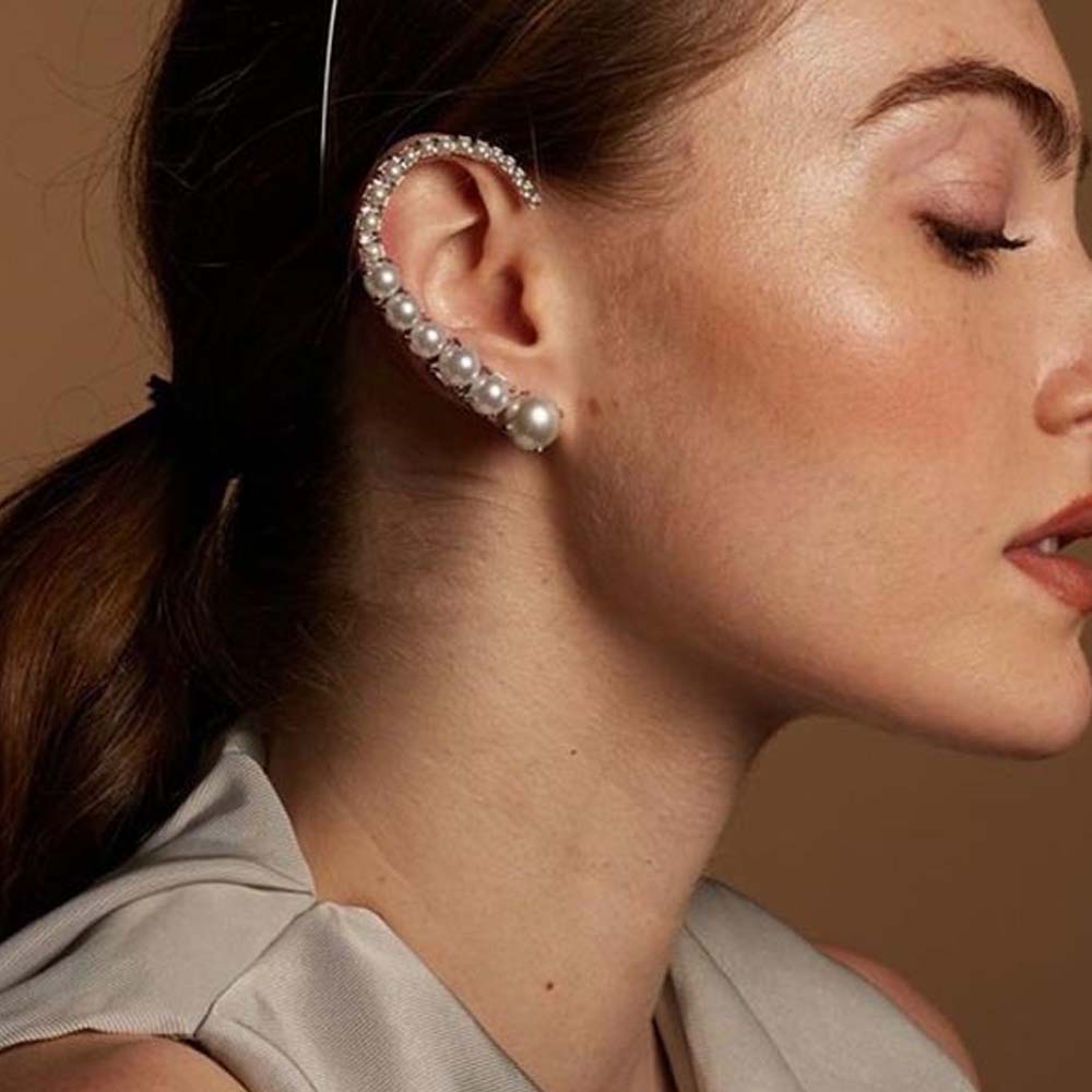 Stonefans Pearl Ear Clips With - огляд і ціна Pearl Stud Earrings