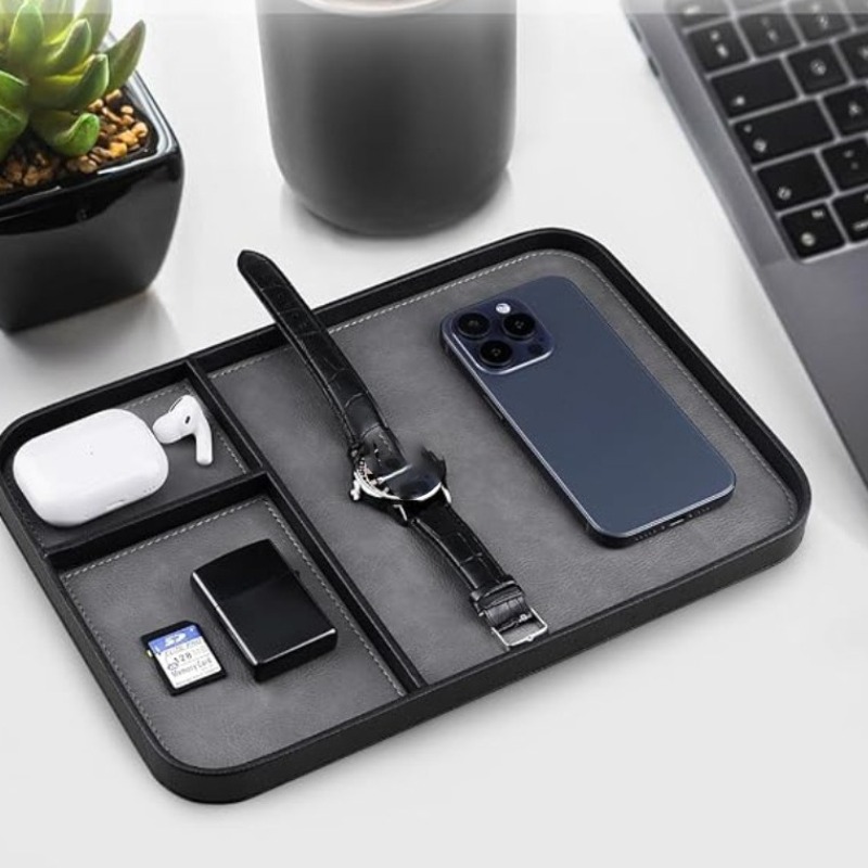 Nightstand Organizer Tray PU L - огляд і ціна Jewelry Essentials Watches