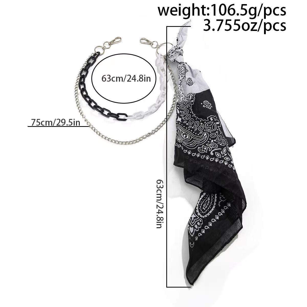 Paisley Bandana Layered Pants  - огляд і ціна Hip Hop Chain Necklace