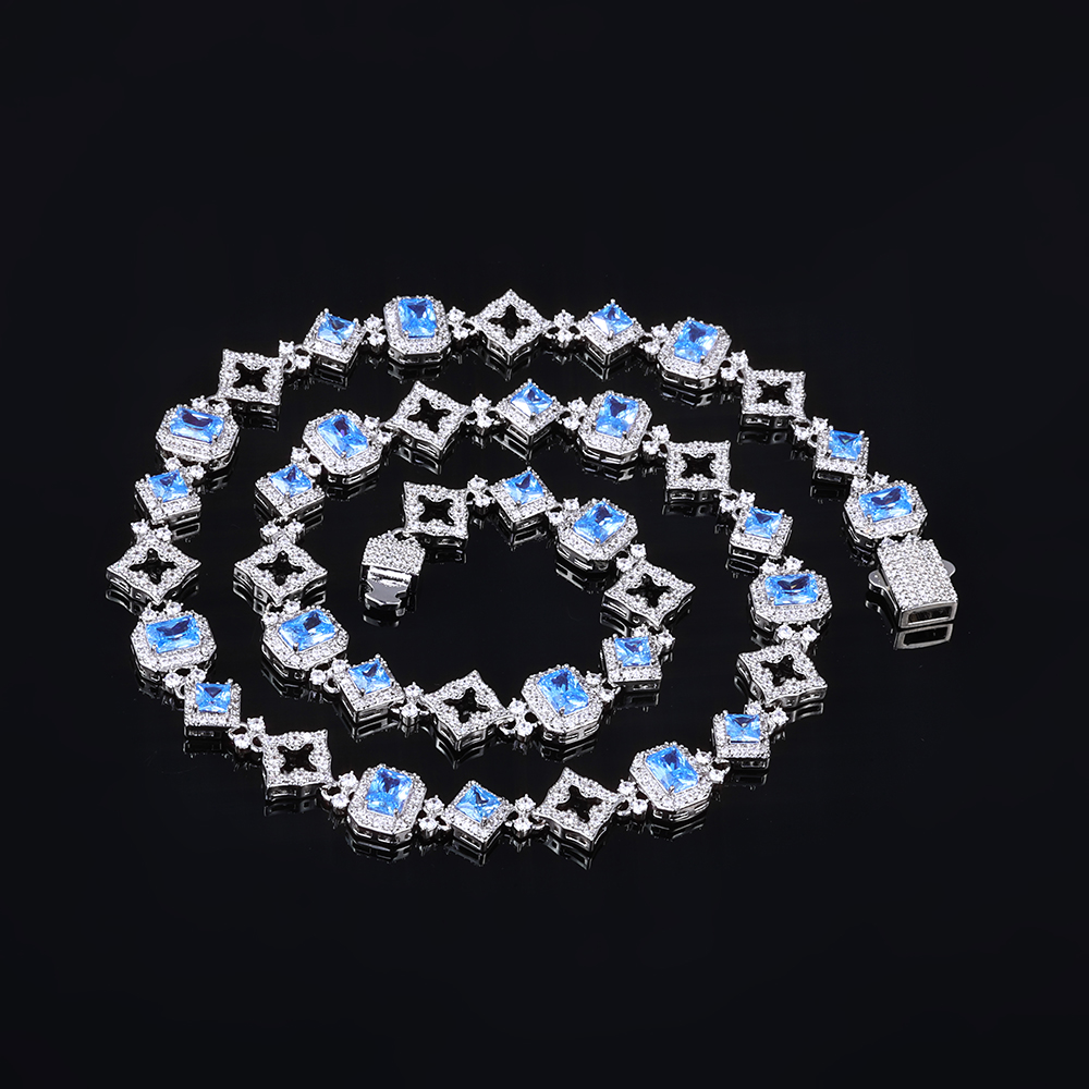 HHIOK New 11MM Blue Gemstone C - огляд і ціна Hip Hop Chain Necklace