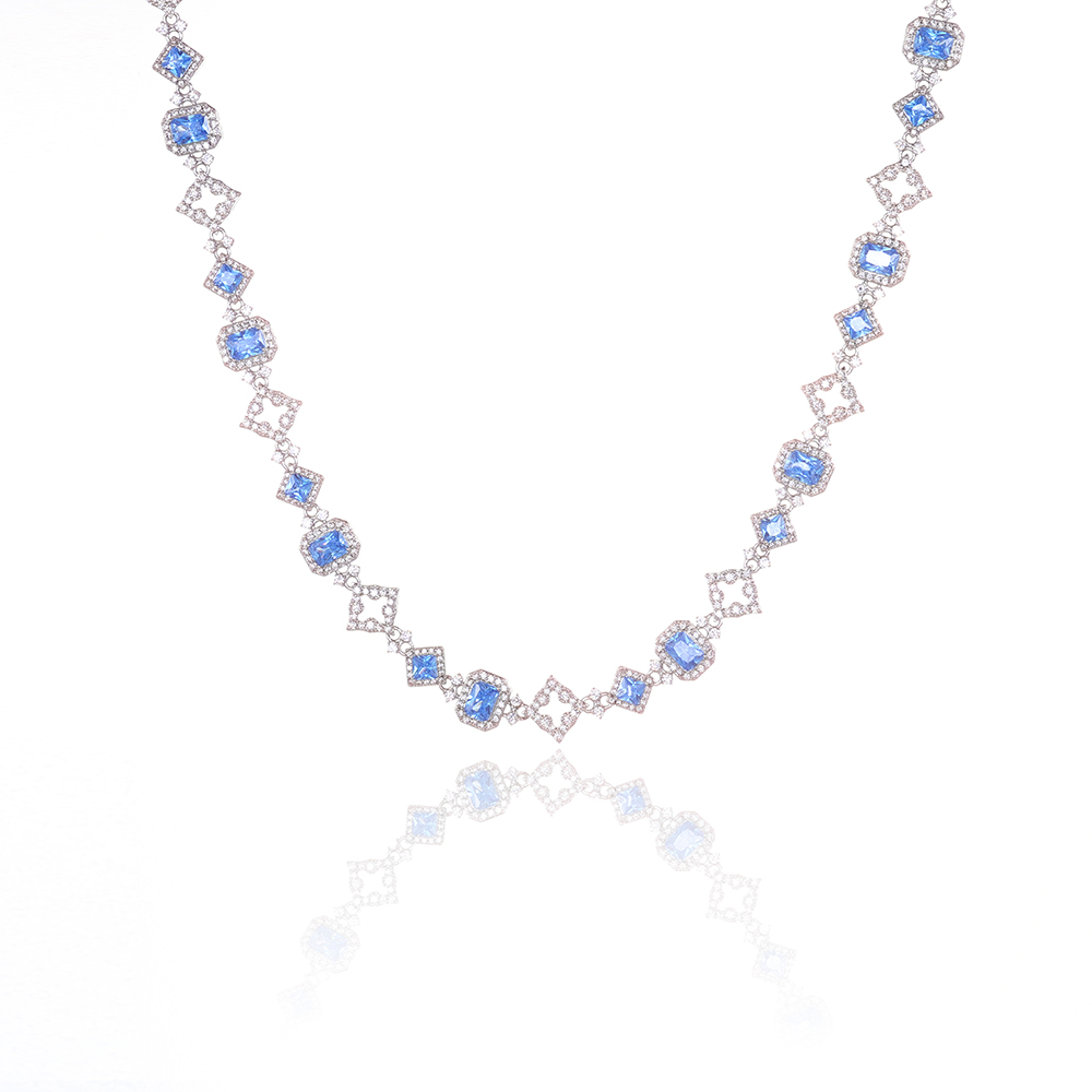 HHIOK New 11MM Blue Gemstone C - огляд і ціна Hip Hop Chain Necklace