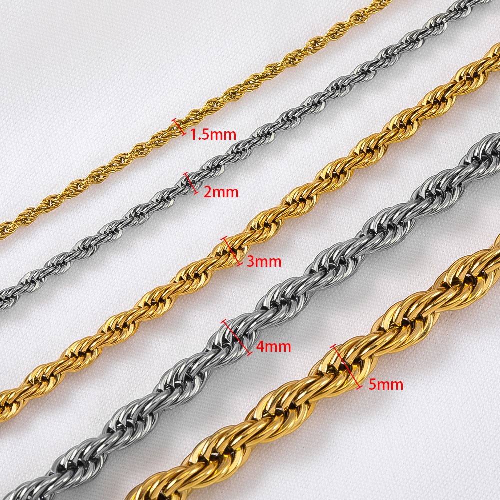 0.5/1 Meter Stainless Steel Tw - огляд і ціна Hip Hop Chain Necklace