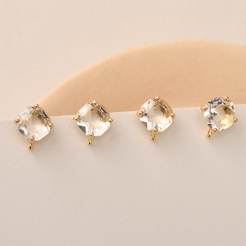 10pair Colors Faceted Square G - огляд і ціна Pearl Stud Earrings