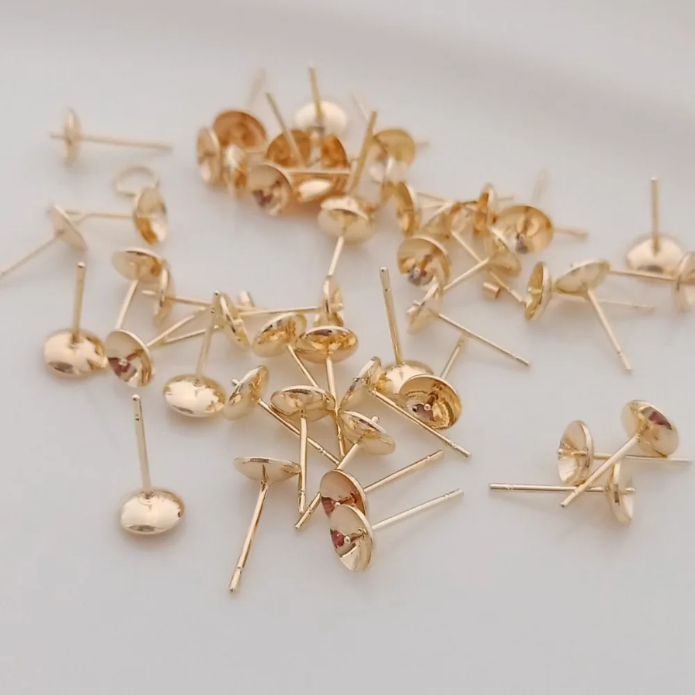14K Gold-plated Bead Accessori - огляд і ціна Pearl Stud Earrings
