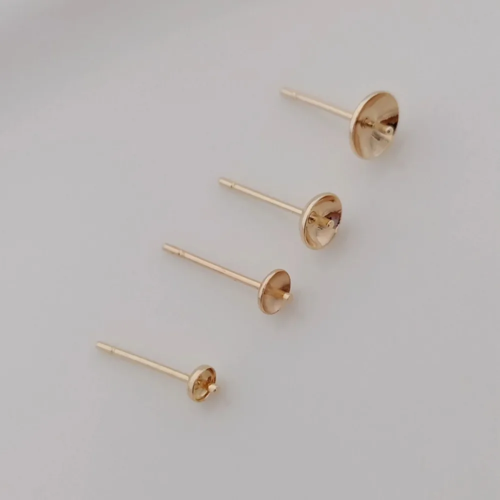 14K Gold-plated Bead Accessori - огляд і ціна Pearl Stud Earrings