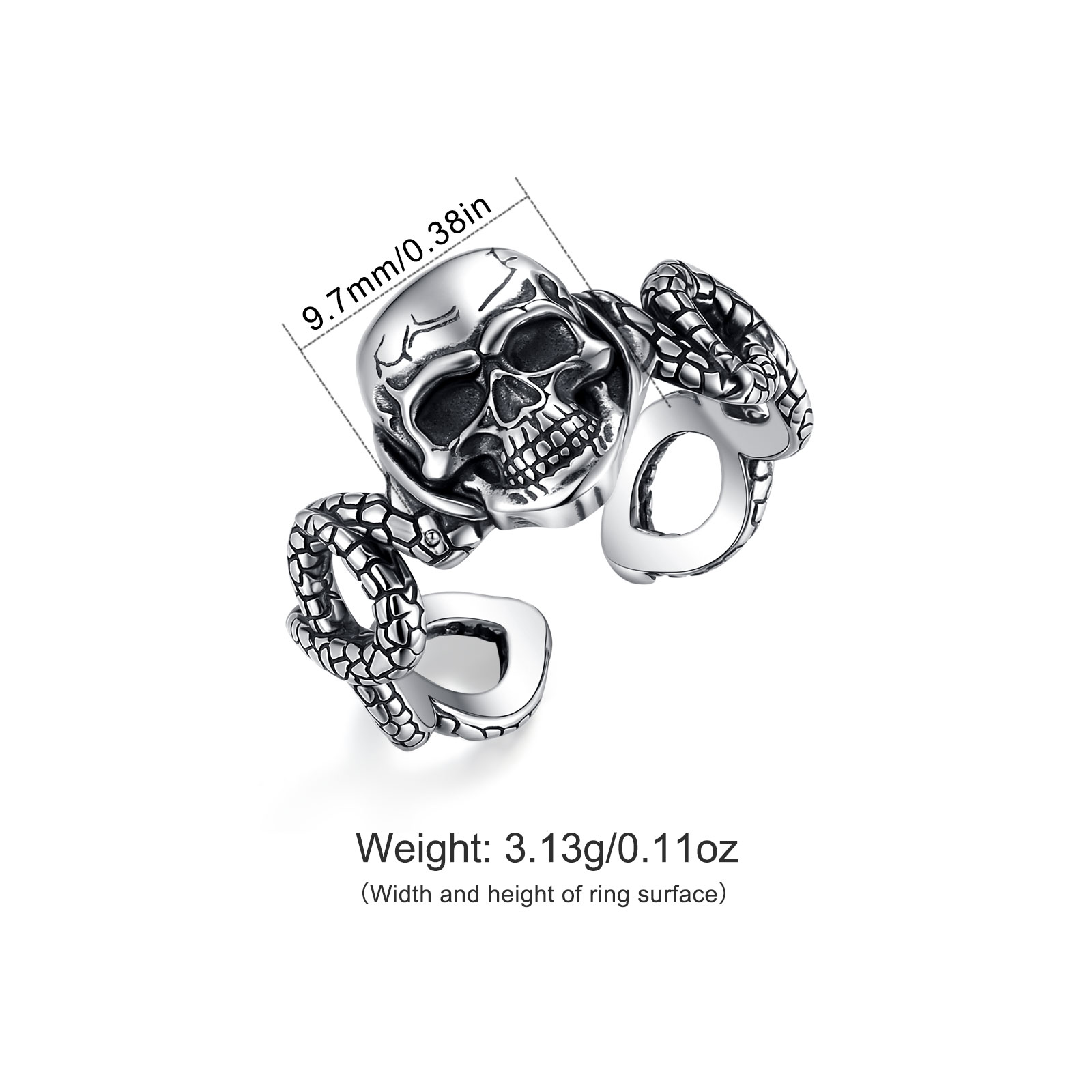 AEONSLOVE 925 Sterling Silver  - огляд і ціна Gothic Skull Ring