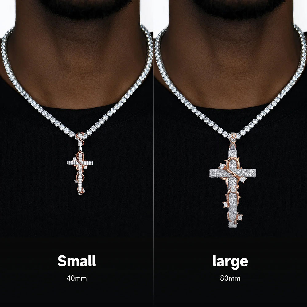 NUOYA Luxury Moissanite 925 St - огляд і ціна Hip Hop Chain Necklace